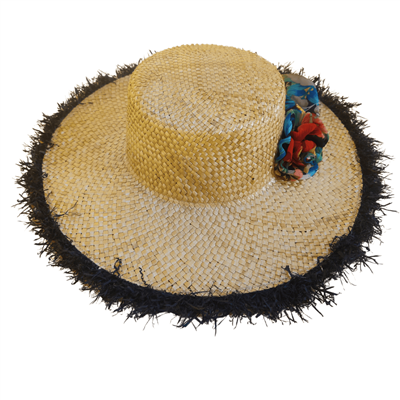 Женская соломенная шляпа ручной работы из рафии Sun Summer Panama Hat